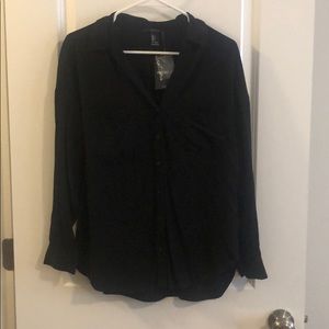 Black Long Sleeved Button Up